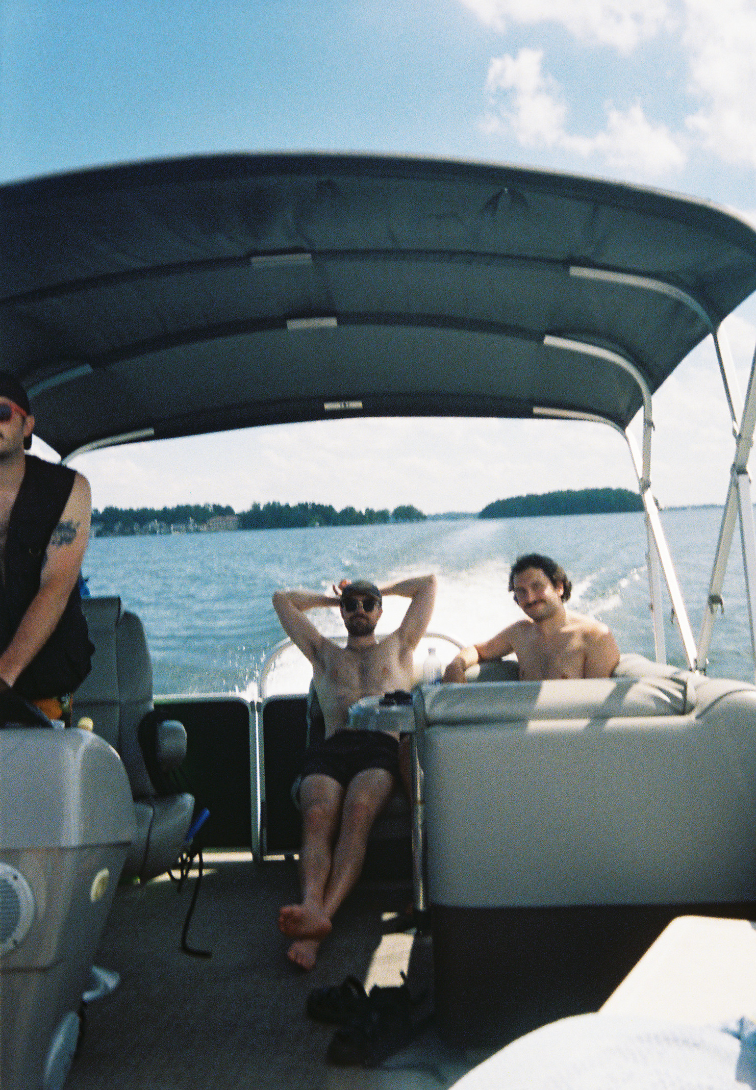 Me relaxing on a boat with friends.
