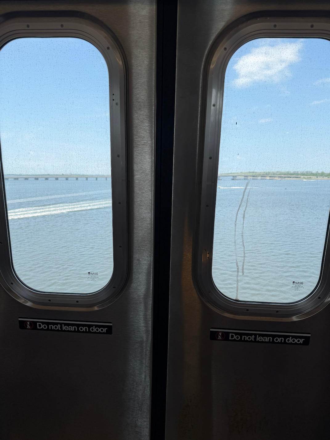 View of water from the A train