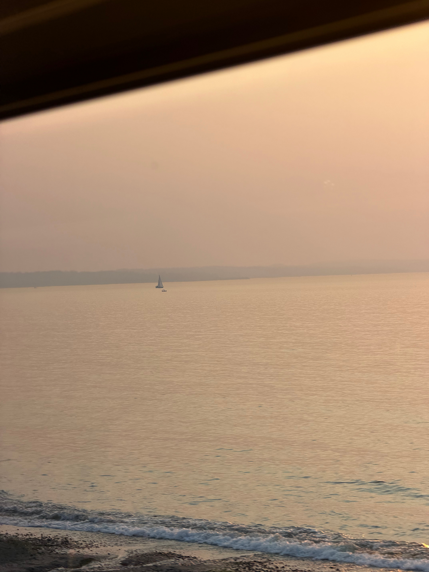 The water during sunset