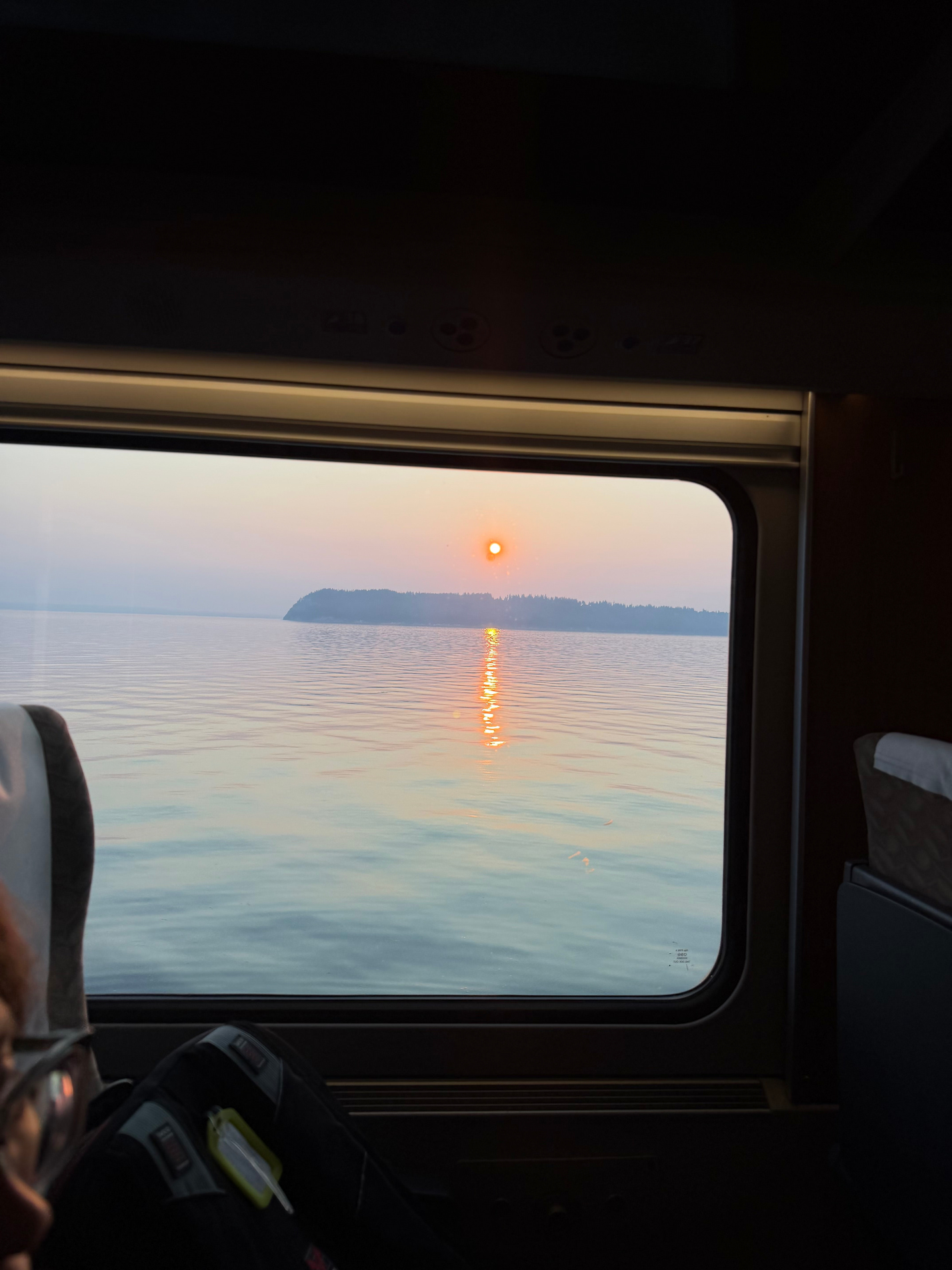 The setting sun