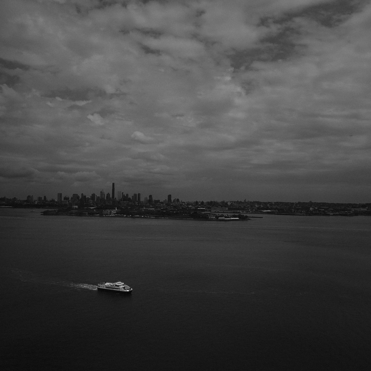 The harbor with a boat